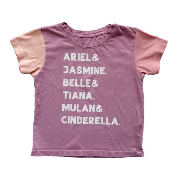 June + Grey Disney Princess Tee Size 2 - Picture 1 of 4